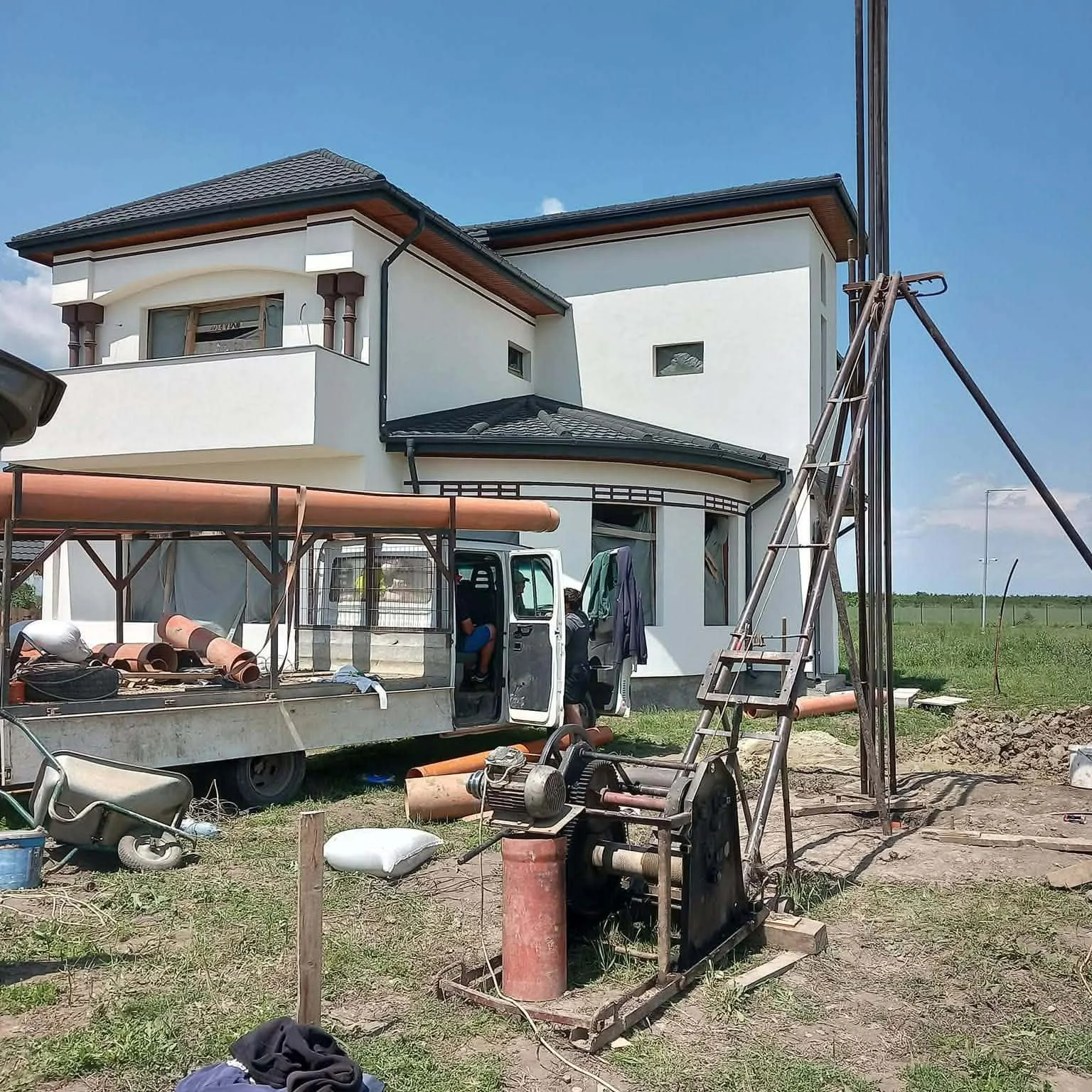Foraj put de apa in santier — Ilfov